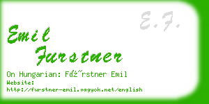 emil furstner business card